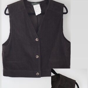 Vintage Brown Corduroy Vest
